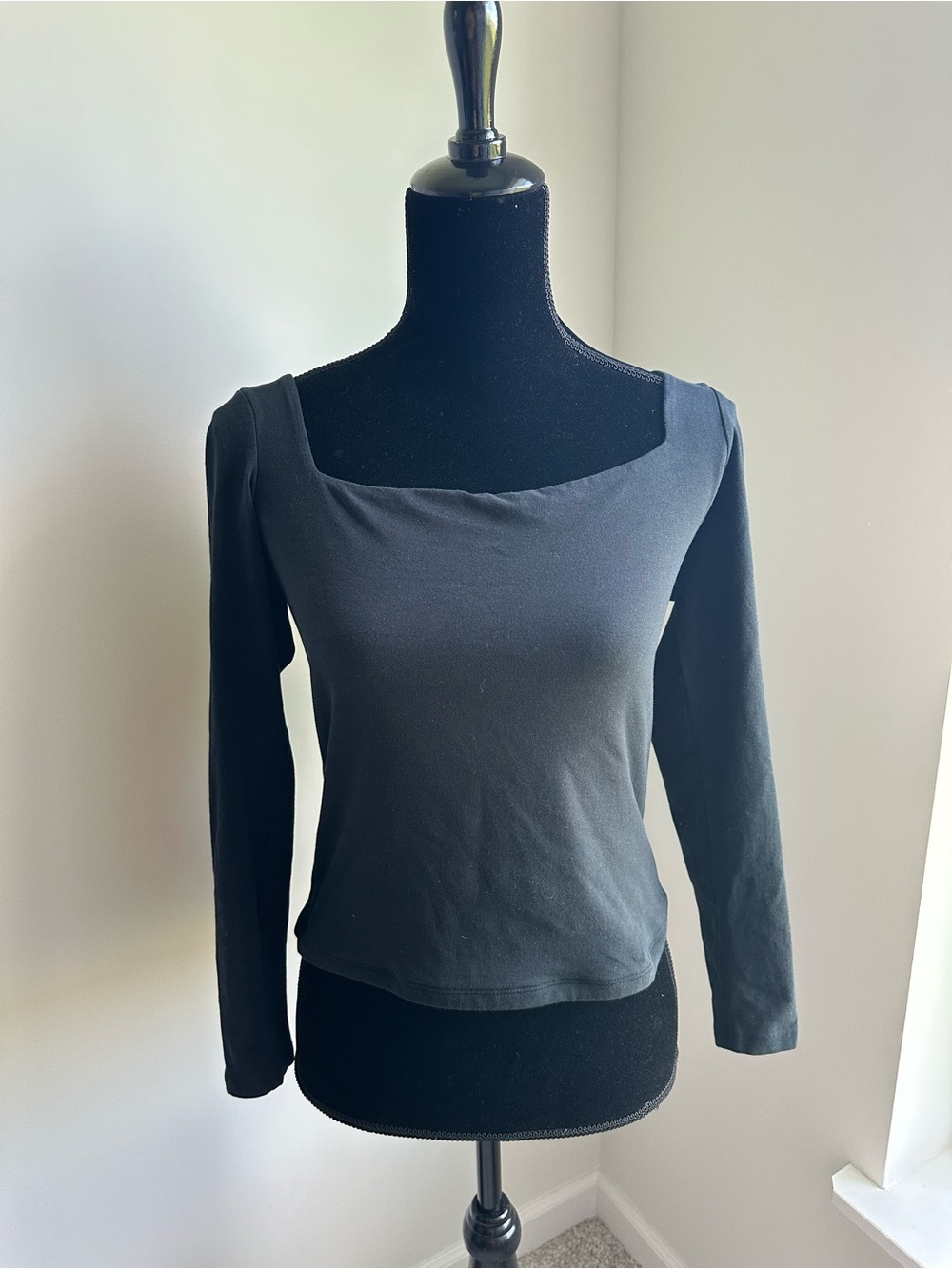 Women’s Abercrombie &‎ Fitch Black Square Neck Long Sleeve